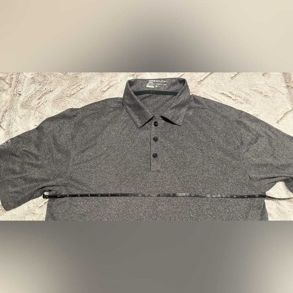 Nike Golf Men's Dri Fit Heather Gray Sport Polo Shirt - Picture 7 of 14